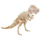 Dinozauras T-Rex. 3D Konstruktorius iš medžio 